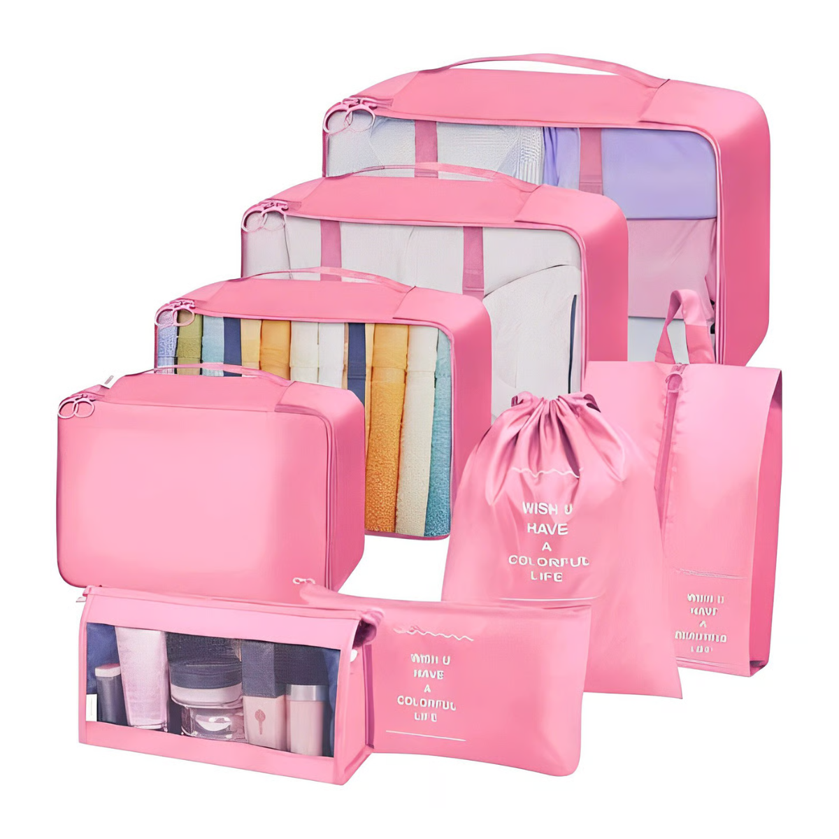 Kit organizador de viajes de 8 Unidades